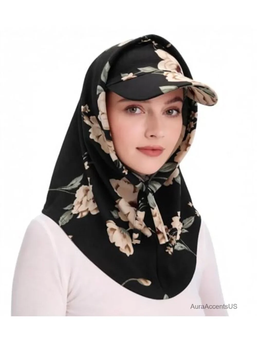 Women's Summer Balaclava Hood Hat with Detachable Cap Visor – Stretchy
